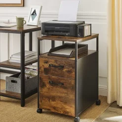 Rollcontainer<SONGMICS Aktenschrank mit 2 Schubladen