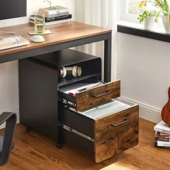 Rollcontainer<SONGMICS Aktenschrank mit 2 Schubladen auf Rollen