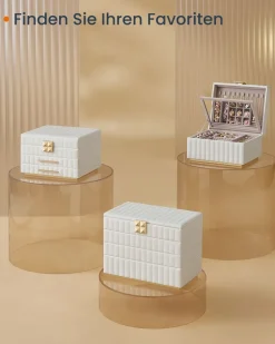 Schmuckschatullen<SONGMICS ANAH Kollektion Schmuckkästchen 2 Ebenen, mit Spiegel