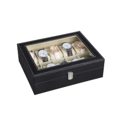 Uhrenboxen<SONGMICS Aparte Uhrenbox für 10 Uhren
