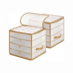 Aufbewahrungsbeutel|Würfelorganizer<SONGMICS Aufbewahrungsbox für Weihnachtskugeln