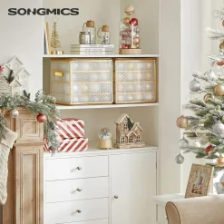 Aufbewahrungsbeutel|Würfelorganizer<SONGMICS Aufbewahrungsbox für Weihnachtskugeln