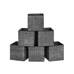 Kleideraufbewahrung|Würfelorganizer<SONGMICS Aufbewahrungsboxen 6er Set Schwarz