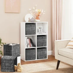 Kleideraufbewahrung|Würfelorganizer<SONGMICS Aufbewahrungsboxen 6er Set Schwarz