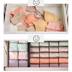 Schlafzimmer|Kleideraufbewahrung<SONGMICS Aufbewahrungsboxen für Unterwäsche