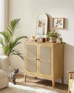 Flurschränke|Tv-Lowboards<SONGMICS Aufbewahrungsschrank mit verstellbaren Einlegeböden 40 x 80 x 90 cm