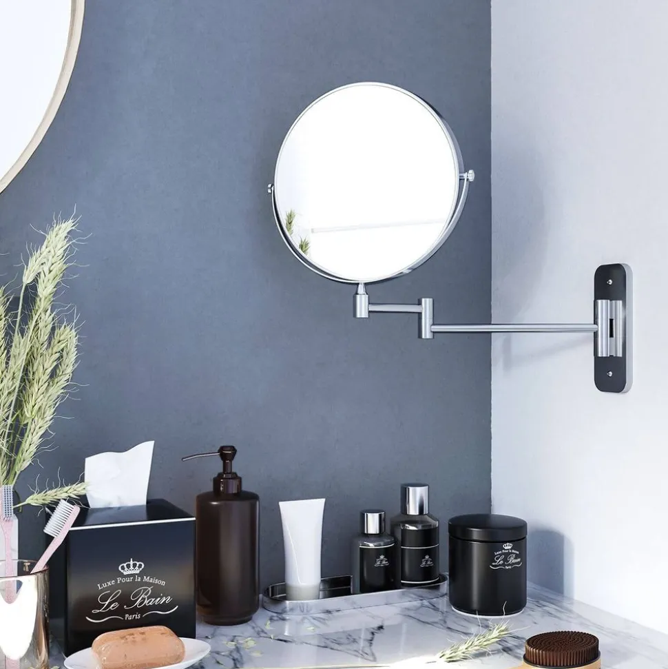 Kosmetikspiegel|Kosmetikspiegel<SONGMICS Ausziehbarer Kosmetikspiegel (7x)