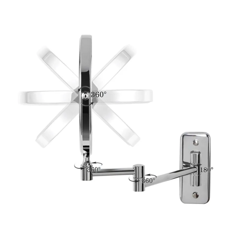 Kosmetikspiegel|Kosmetikspiegel<SONGMICS Ausziehbarer Kosmetikspiegel (7x)