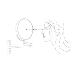 Kosmetikspiegel|Kosmetikspiegel<SONGMICS Ausziehbarer Kosmetikspiegel (7x)