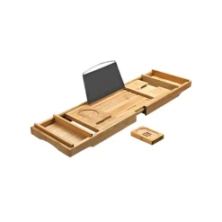 Badezimmer|Badezimmerregale<SONGMICS Badewannenablage Bambus 109 cm