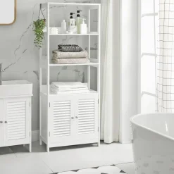 Badezimmer|Badezimmerschränke<SONGMICS Badezimmerschrank mattweiß