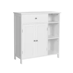 Badezimmer|Badezimmerschränke<SONGMICS Badezimmerschrank mit Schublade Weiβ