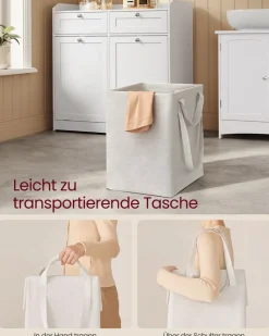 Badezimmerschränke|Wäschekörbe<SONGMICS Badezimmerschrank mit Wäschekorb 40 x 40 x 80,2 cm