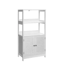 Badezimmer|Badezimmerschränke<SONGMICS Badschrank mit offenen Fächern Weiβ