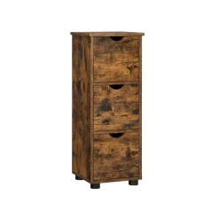 Badezimmer|Badezimmerschränke<SONGMICS Badschrank mit Schubladen Vintagebraun