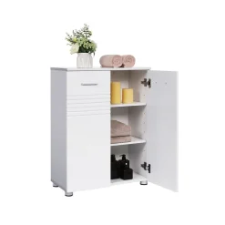 Badezimmer|Flurschränke<SONGMICS Badschrank „Moderne Kerben“