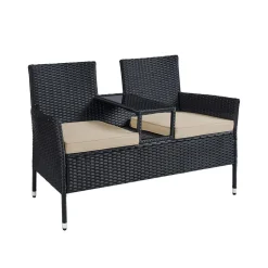 Gartenmöbel-Sets<SONGMICS Balkonmöbel aus PE-Polyrattan mit Tisch