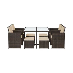 Gartenmöbel-Sets|Gartenstühle<SONGMICS Balkonmöbel-Set aus PE-Rattan