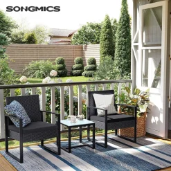 Gartenmöbel-Sets|Gartenstühle<SONGMICS Balkonstühle mit Tisch