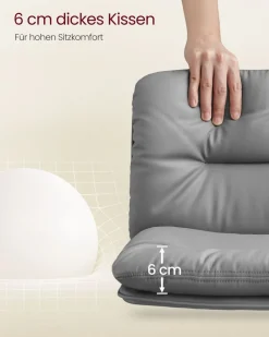 Barhocker<SONGMICS Barhocker 2er Set 360° drehbar grau