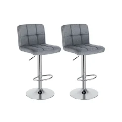 Arbeitshocker|Barhocker<SONGMICS Barhocker 2er Set grau meliert