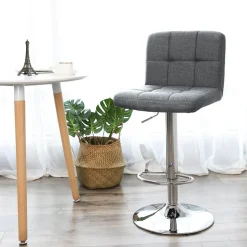 Arbeitshocker|Barhocker<SONGMICS Barhocker 2er Set grau meliert