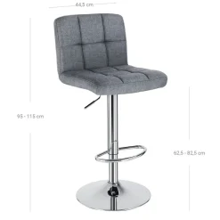 Arbeitshocker|Barhocker<SONGMICS Barhocker 2er Set grau meliert