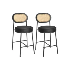 Barhocker<SONGMICS Barstühle hohe Theke Küchenhocker mit gebogener Rückenlehne