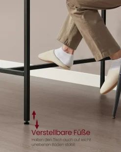 Beistelltische<SONGMICS Bartisch mit Ladestation und Schublade 40 x 99,8 x 104,6 cm