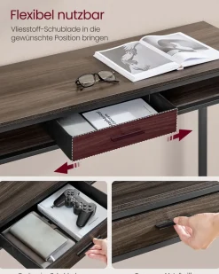 Beistelltische<SONGMICS Bartisch mit Ladestation und Schublade 40 x 99,8 x 104,6 cm