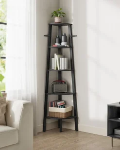 Aufbewahrungsregale<SONGMICS Bücherregal 5 Ebenen industriell anthrazitgrau-Mattschwarz