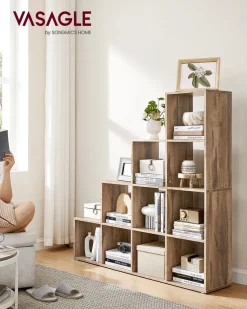 Bücherregale|Bücherregale<SONGMICS Bücherregal mit 10 Fächern