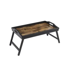 Mobile Laptoptische<SONGMICS Betttablett mit klappbaren Beinen aus Bambus vintagebraun-schwarz