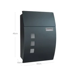 Briefkästen<SONGMICS Briefkasten anthrazit