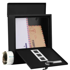 Briefkästen<SONGMICS Briefkasten schwarz