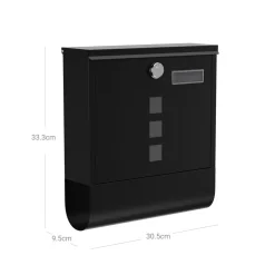 Briefkästen<SONGMICS Briefkasten schwarz