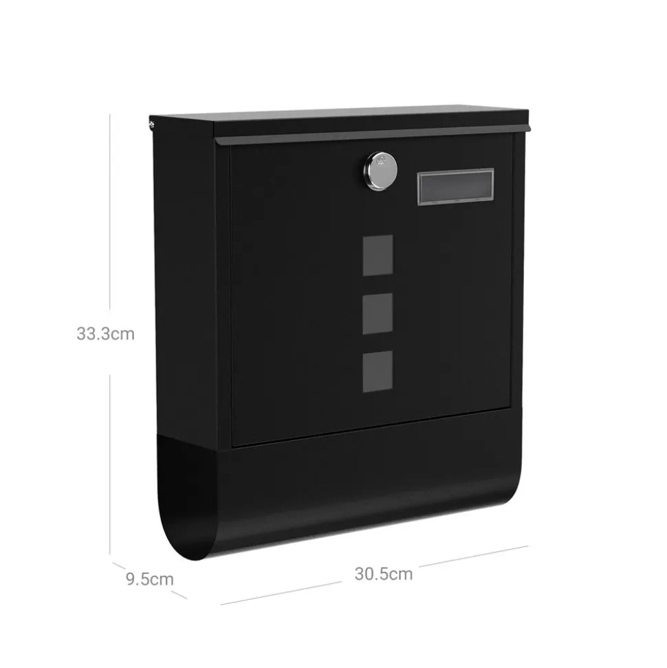 Briefkästen<SONGMICS Briefkasten schwarz