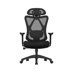 Drehstühle Mit Netzbespannung|Chefsessel<SONGMICS Bürostuhl bis 150 kg belastbar schwarz