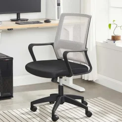 Drehstühle Mit Netzbespannung<SONGMICS Bürostuhl grau