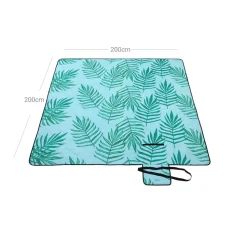 Picknickdecken<SONGMICS Campingdecke blau mit tropischem Farn
