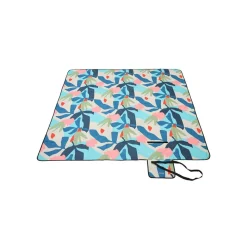 Picknickdecken<SONGMICS Campingdecke blau mit tropischem Farn