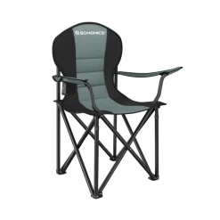 Campingstühle<SONGMICS Campingstuhl mit gepolsterter Sitz grün-schwarz