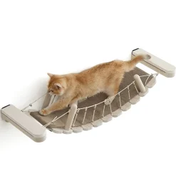 Clickat<SONGMICS Clickat Kollektion - Nr. 003 Katzenbrücke zur Wandmontage Haferflockenbraun-Kaffeebraun