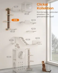 Clickat<SONGMICS Clickat Kollektion - Nr. 006 Kratzsäule zur Wandmontage Haferflockenbraun-Kaffeebraun