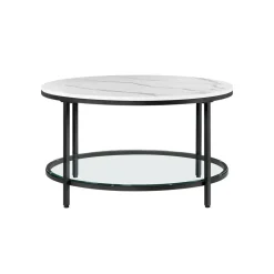 Couchtische<SONGMICS Couchtisch mit 2 Ablagen für Wohnzimmer