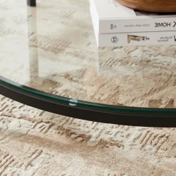 Couchtische<SONGMICS Couchtisch mit 2 Ablagen für Wohnzimmer