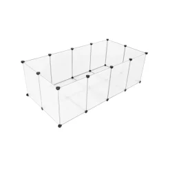 Freigehege|Würfelorganizer<SONGMICS DIY-Käfig 20 Kunststoffplatten Weiß