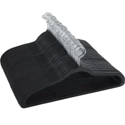 Schlafzimmer|Waschküche<SONGMICS Dünne Bügel Kunststoff 50 Stk Schwarz