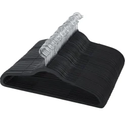 Schlafzimmer|Waschküche<SONGMICS Dünne Bügel Kunststoff 50 Stk Schwarz