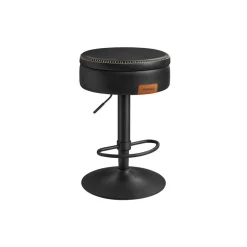 Barhocker<SONGMICS Drehbarer Barhocker mit Stauraum tintenschwarz